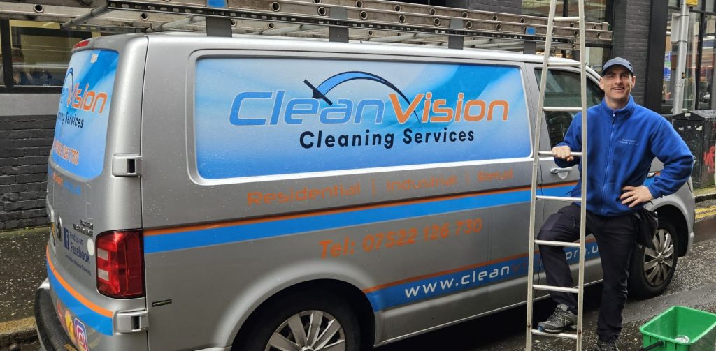 Clean Vision Van and Ladder